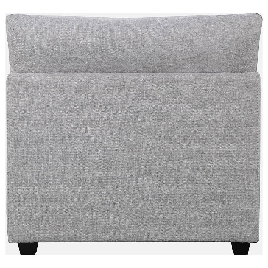 Cambria Upholstered Armless Chair Grey view 7