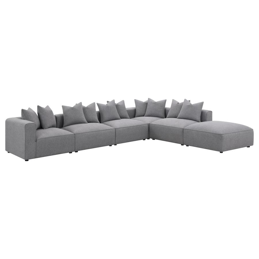 Jennifer 6-piece Upholstered Modular Sectional Grey view 2