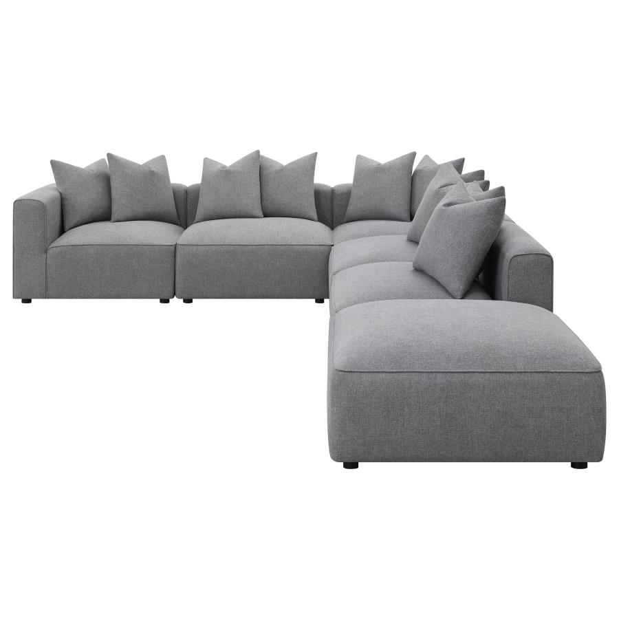 Jennifer 6-piece Upholstered Modular Sectional Grey view 4