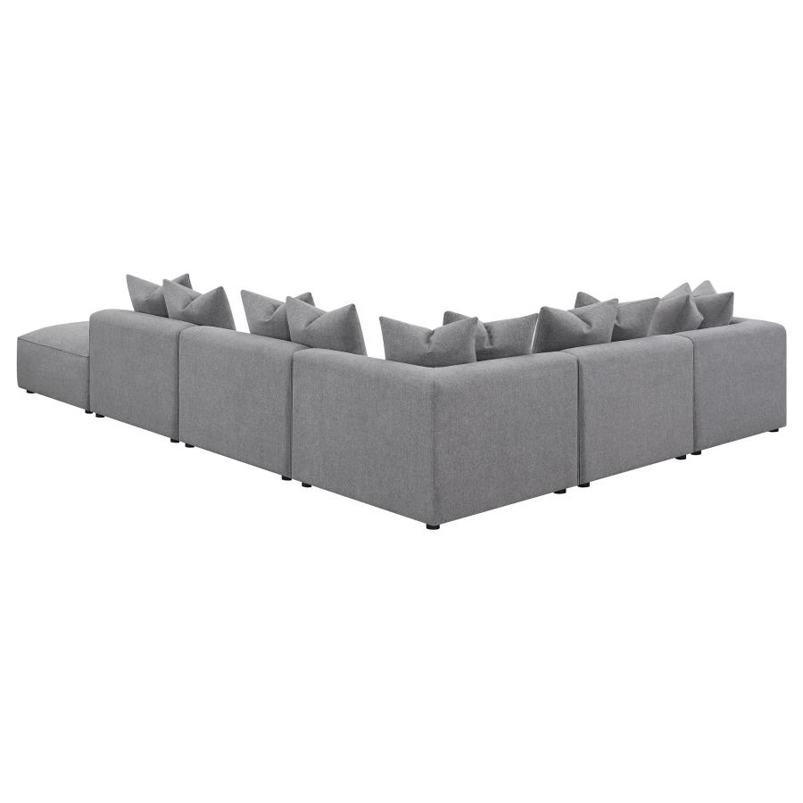 Jennifer 6-piece Upholstered Modular Sectional Grey view 5