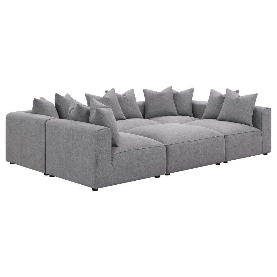 Jennifer 6-piece Upholstered Modular Sectional Grey view 7