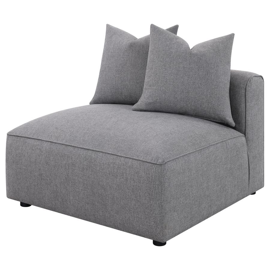 Jennifer Upholstered Armless Chair Grey view 4