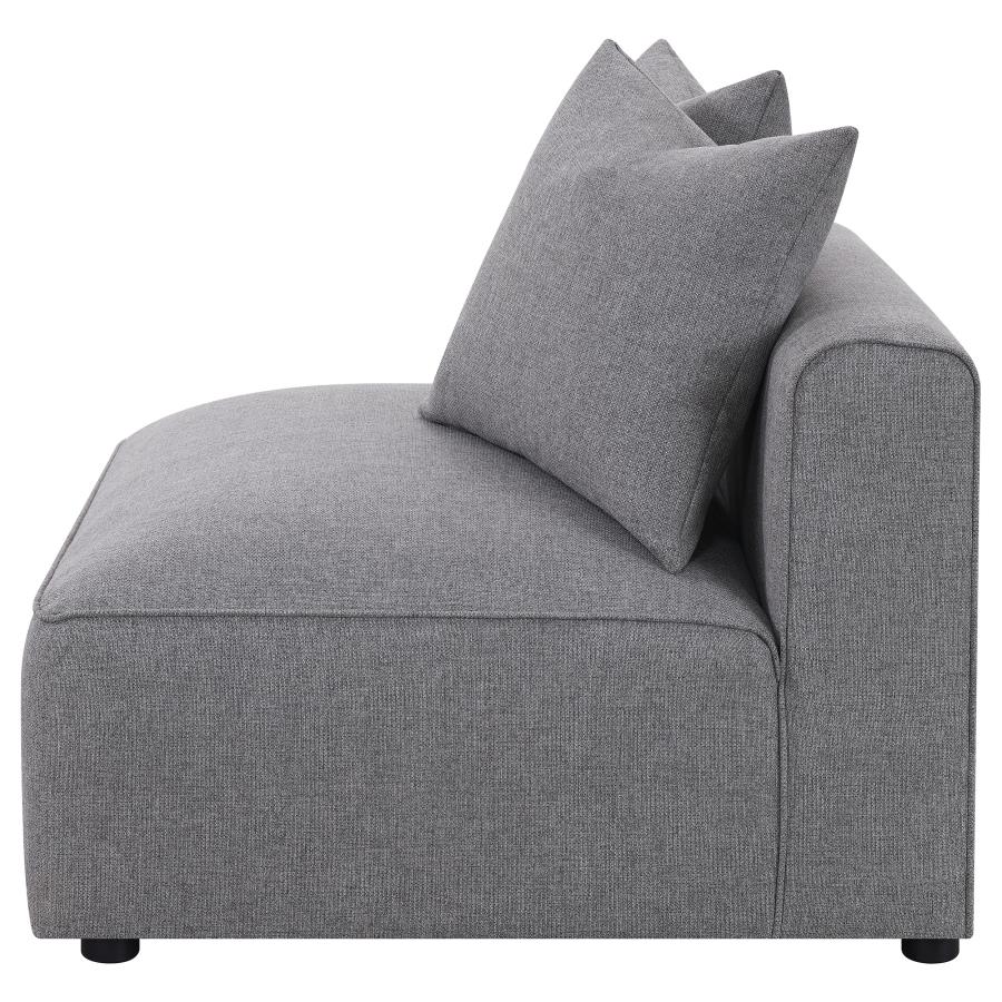 Jennifer Upholstered Armless Chair Grey view 5