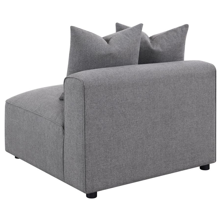 Jennifer Upholstered Armless Chair Grey view 6