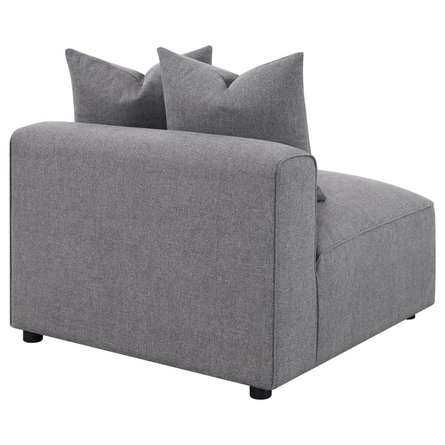Jennifer Upholstered Armless Chair Grey view 7