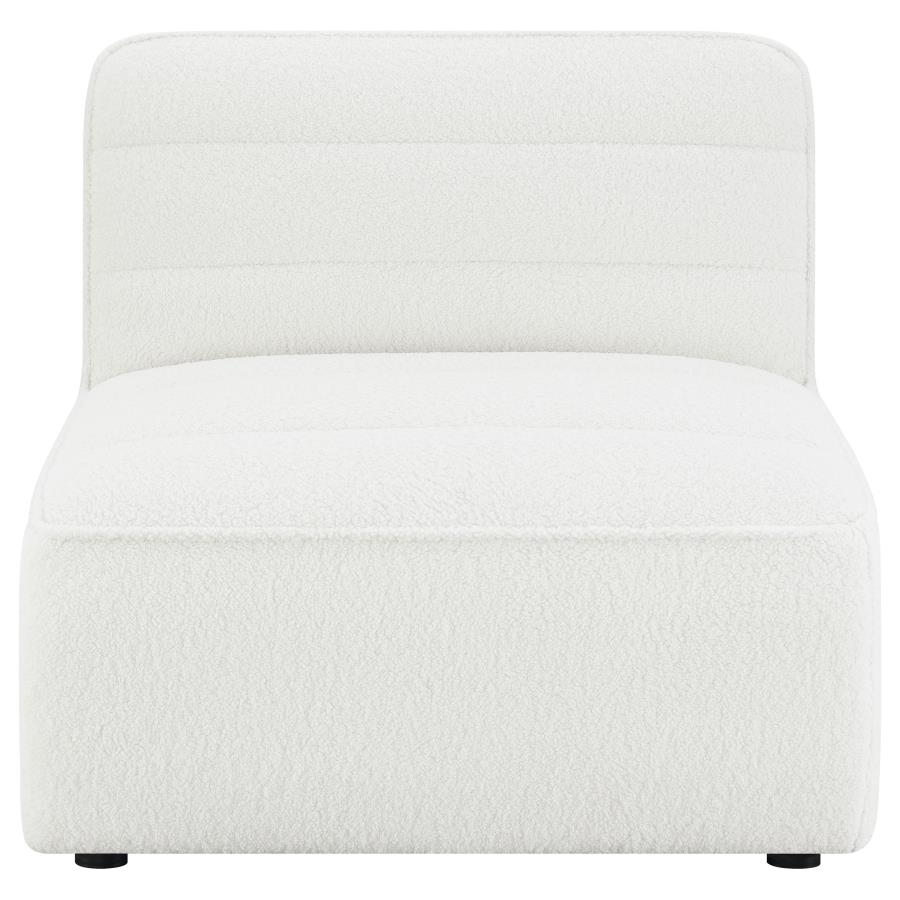 Sunny Upholstered Armless Chair Natural view 3