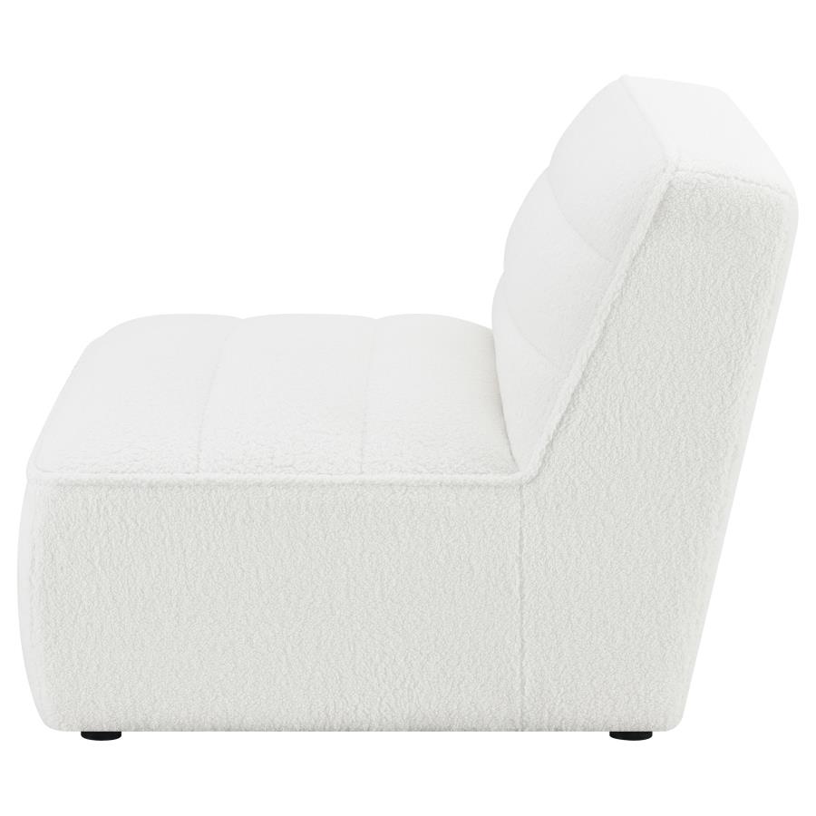 Sunny Upholstered Armless Chair Natural view 5