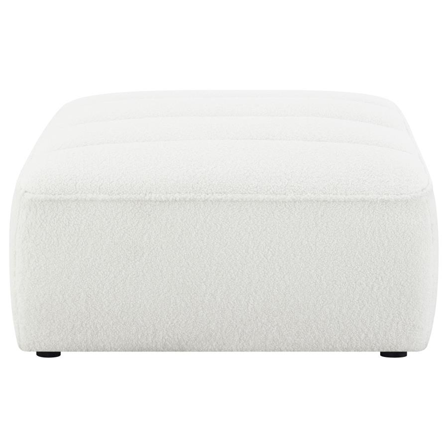 Sunny Square Upholstered Ottoman Natural view 3