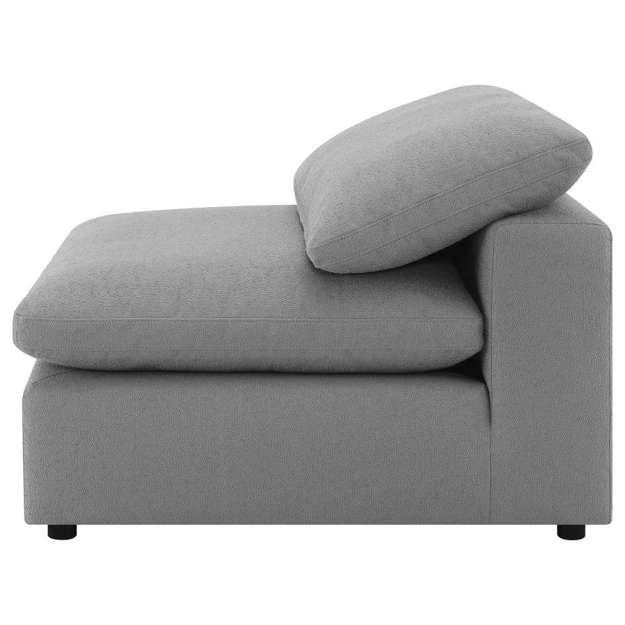 Raleigh Boucle Upholstered Armless Chair Grey view 5