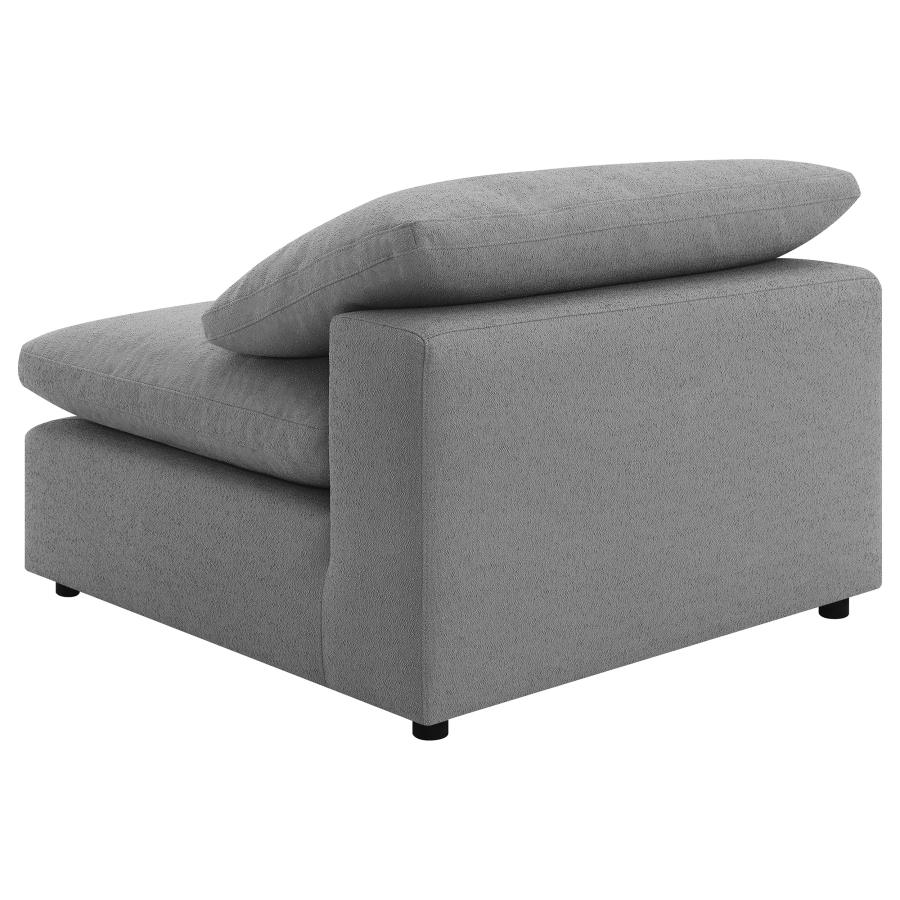 Raleigh Boucle Upholstered Armless Chair Grey view 6