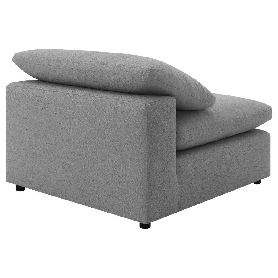 Raleigh Boucle Upholstered Armless Chair Grey view 7