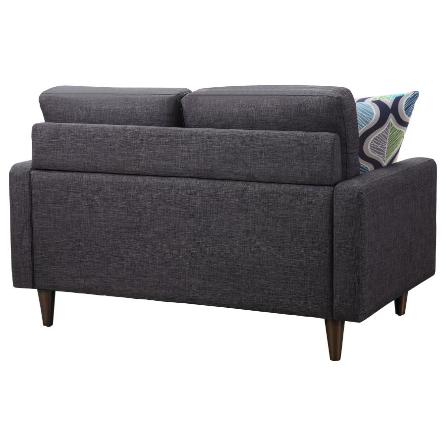 Watsonville Upholstered Track Arm Tufted Loveseat Grey view 7