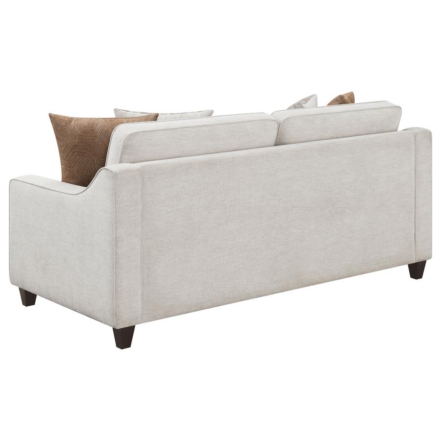 Christine 2-piece Upholstered Sloped Arm Sofa Set Beige view 5