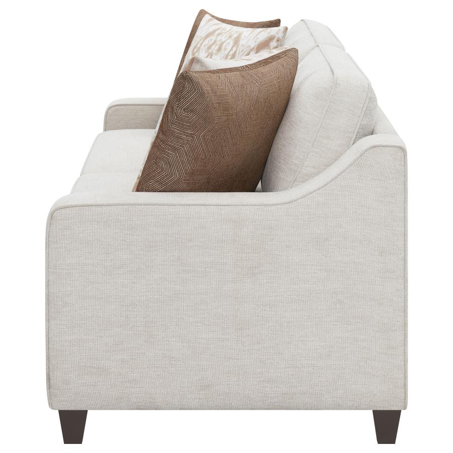 Christine Upholstered Sloped Arm Sofa Beige view 5