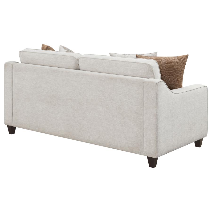 Christine Upholstered Sloped Arm Sofa Beige view 7