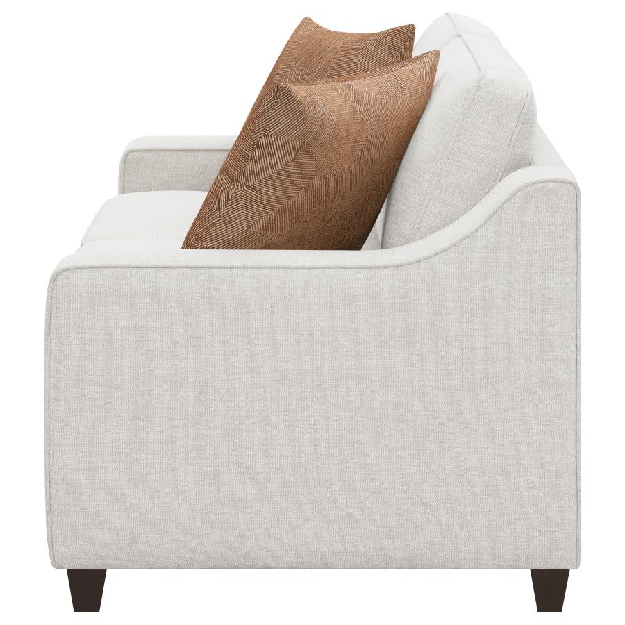 Christine Upholstered Sloped Arm Loveseat Beige view 5