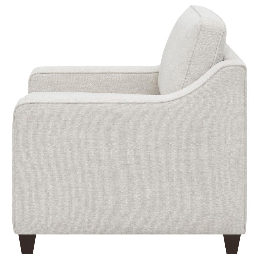 Christine Upholstered Sloped Arm Accent Chair Beige view 5
