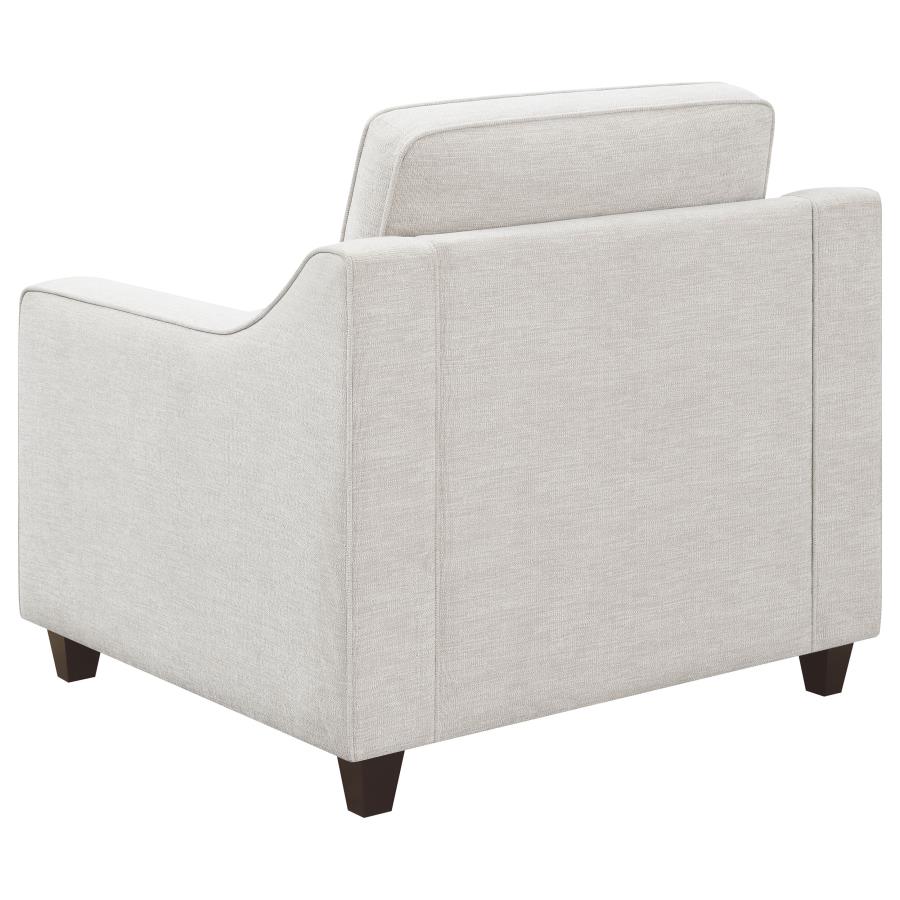 Christine Upholstered Sloped Arm Accent Chair Beige view 6