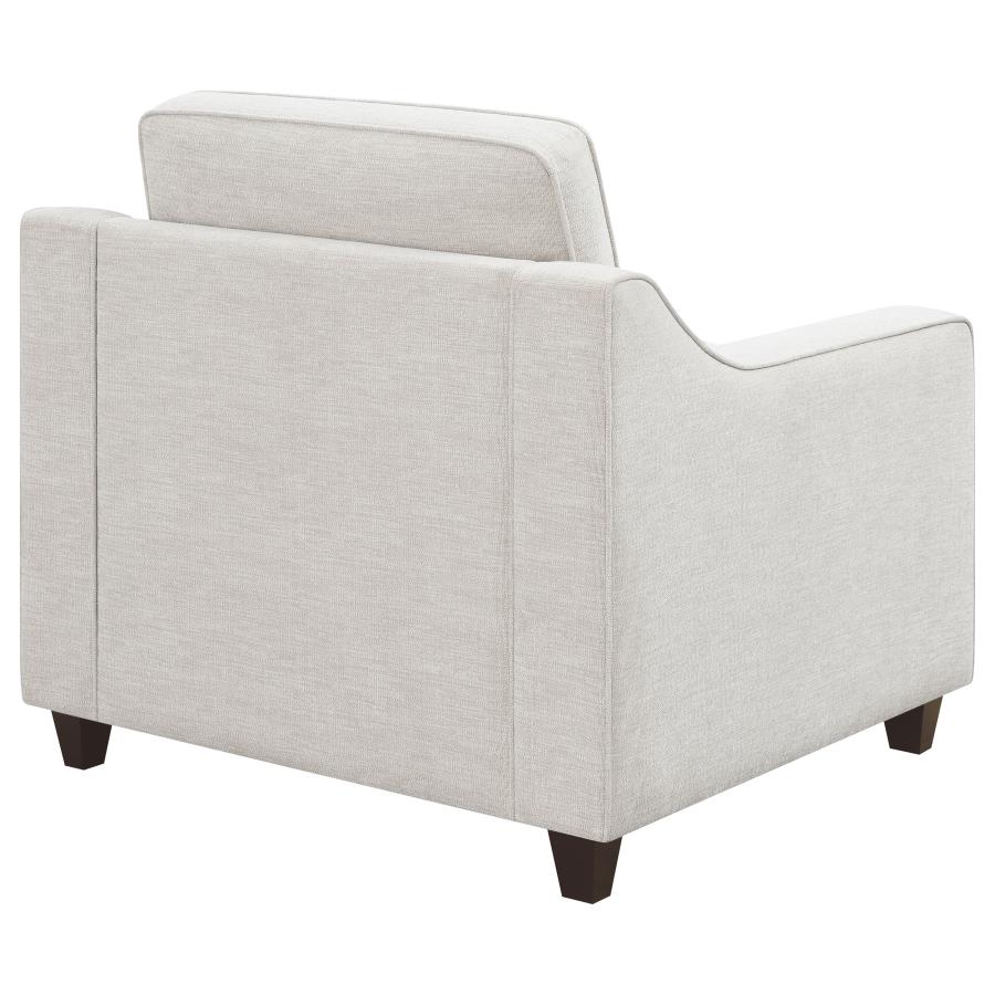 Christine Upholstered Sloped Arm Accent Chair Beige view 7