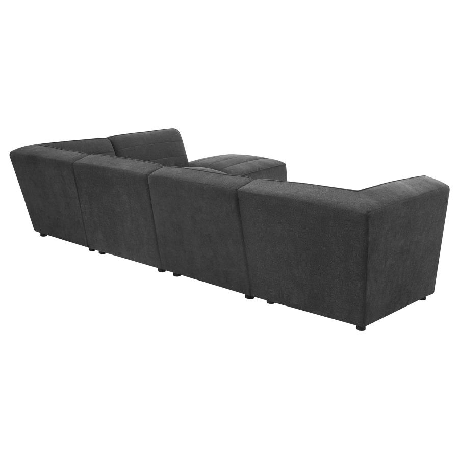 Sunny 6-piece Upholstered Modular Sectional Sofa Charcoal view 4