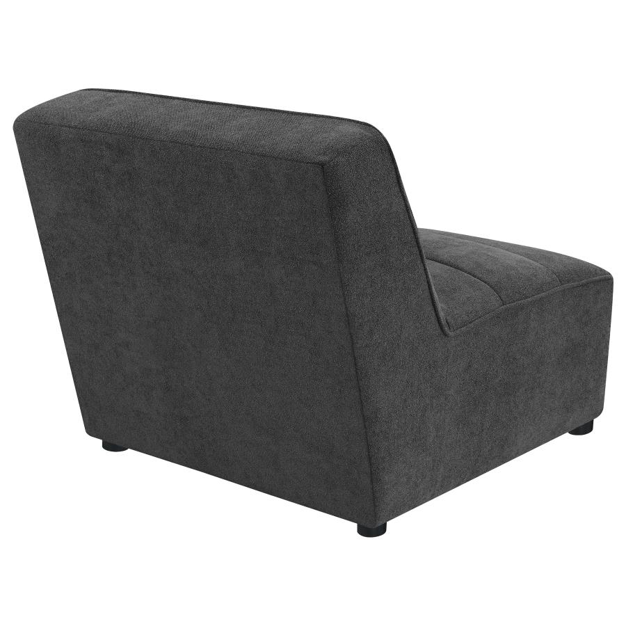 Sunny Upholstered Armless Chair Dark Charcoal view 7