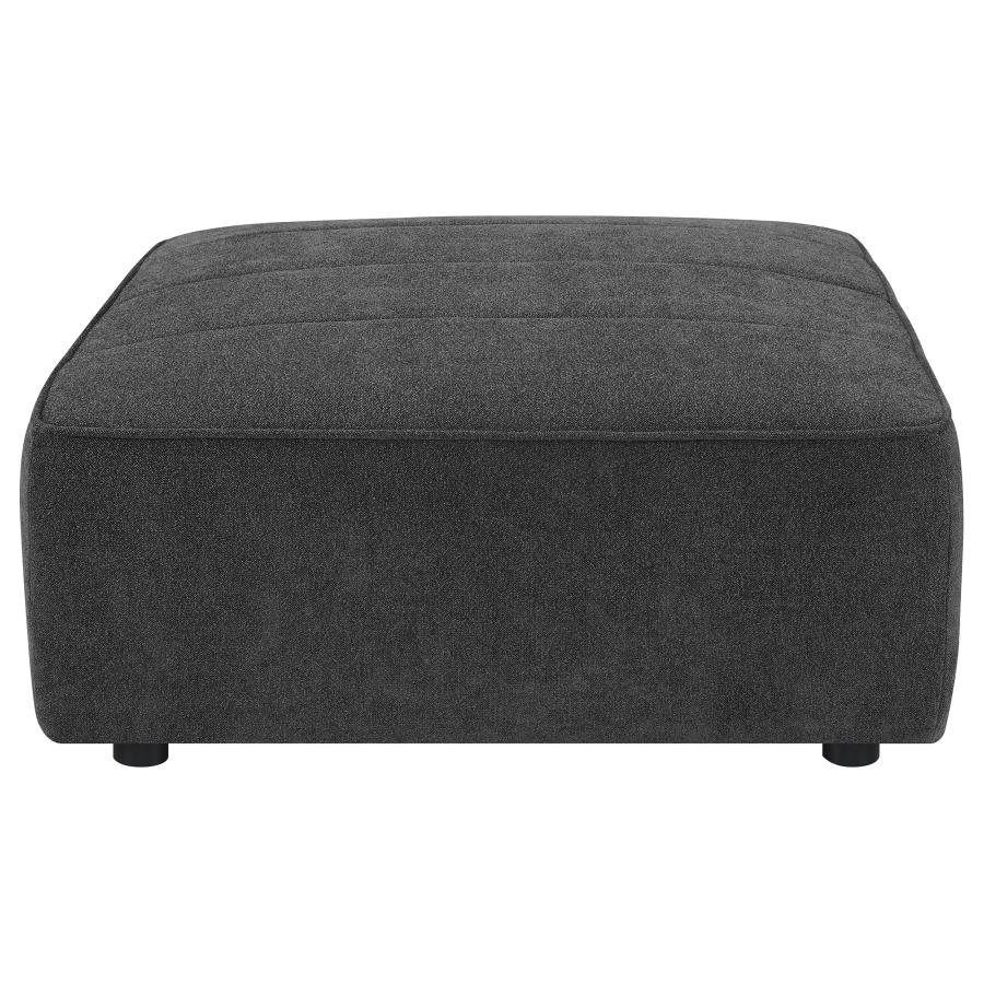 Sunny Square Upholstered Ottoman Dark Charcoal view 3