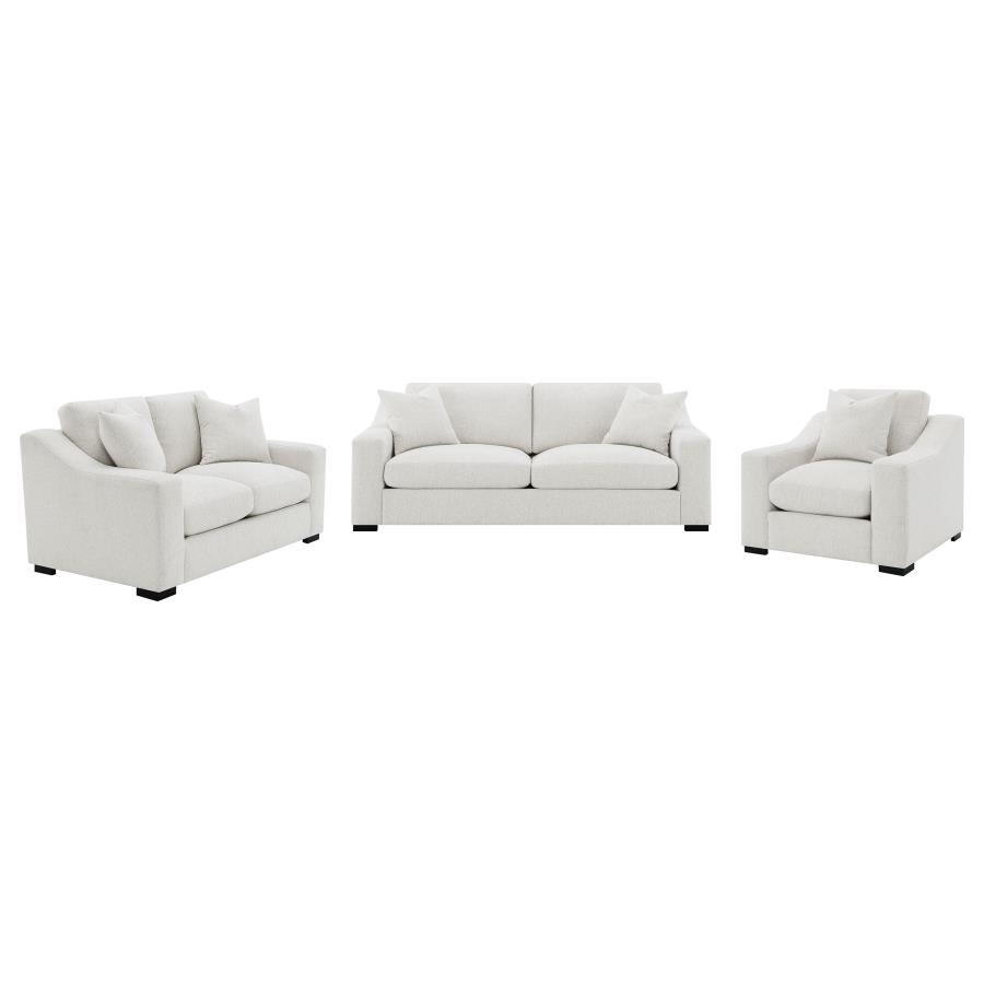 Ashlyn 3-piece Upholstered Track Arm Sofa Set Sand view 2