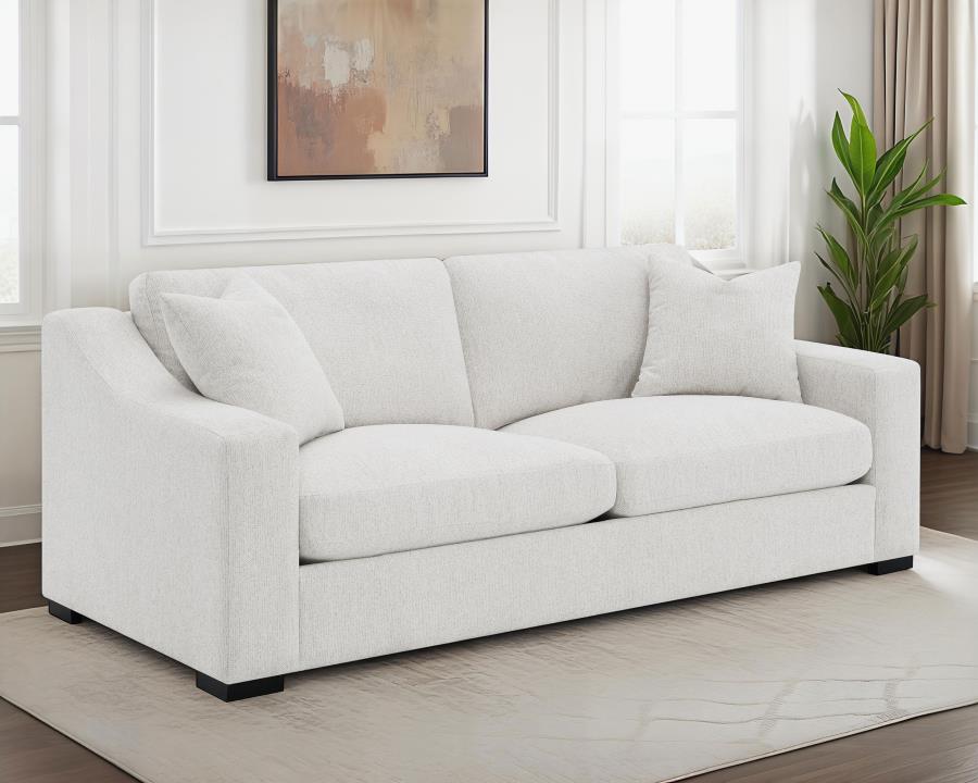 Ashlyn Fabric Upholstered Track Arm Sofa Sand view 2