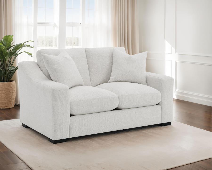 Ashlyn Fabric Upholstered Track Arm Loveseat Sand view 2