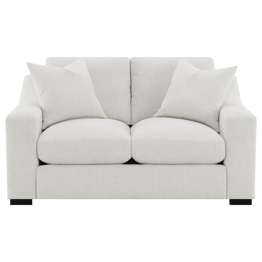 Ashlyn Fabric Upholstered Track Arm Loveseat Sand view 3