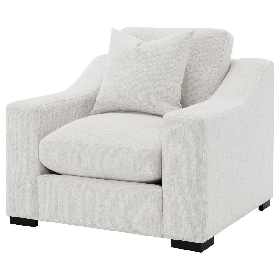 Ashlyn Fabric Upholstered Track Arm Accent Chair Sand view 4