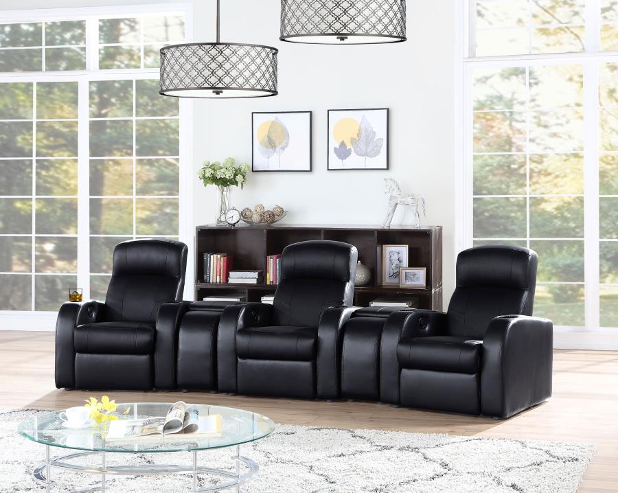 Cyrus 5-piece Upholstered Home Theater Seating view 2