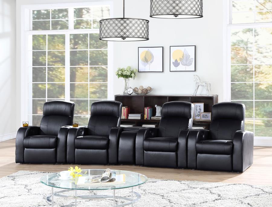 Cyrus 5-piece Upholstered Home Theater Seating view 2