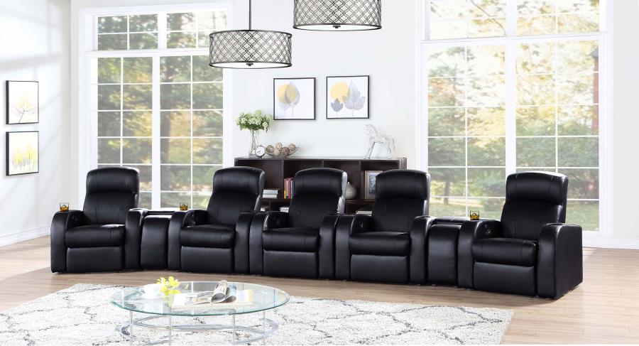 Cyrus 7-piece Upholstered Home Theater Seating view 2