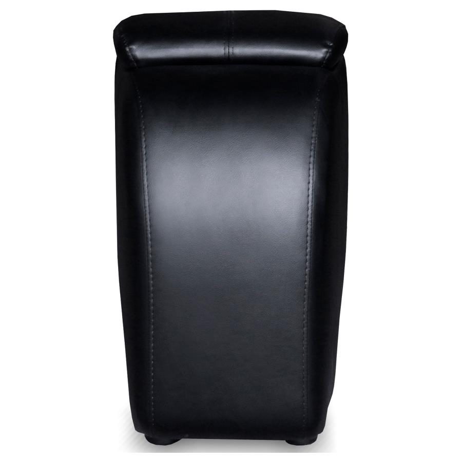 Cyrus Upholstered Home Theater Storage Wedge Console Black view 2