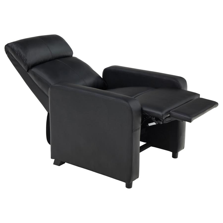 Toohey Upholstered Tufted Recliner Living Room Set Black view 7