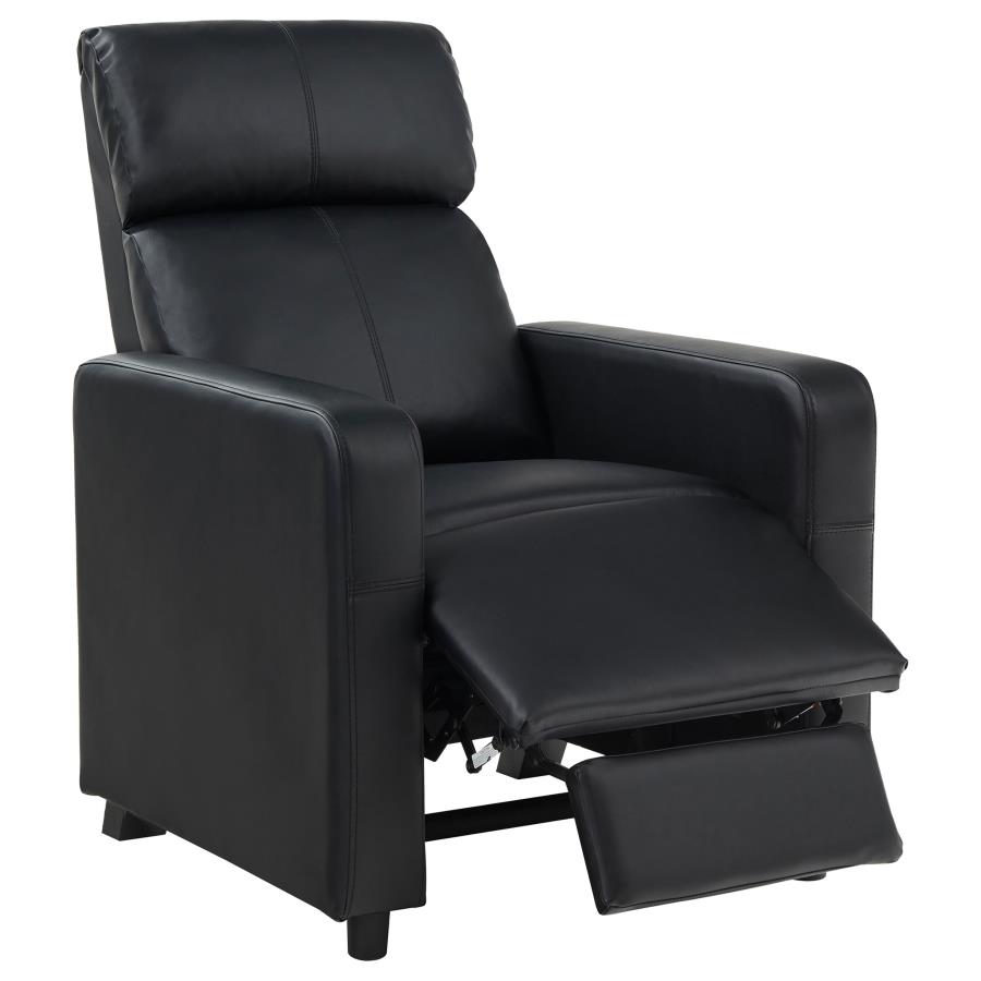 Toohey Upholstered Tufted Recliner Living Room Set Black view 6