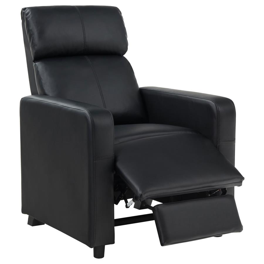 Toohey Upholstered Tufted Recliner Living Room Set Black view 6