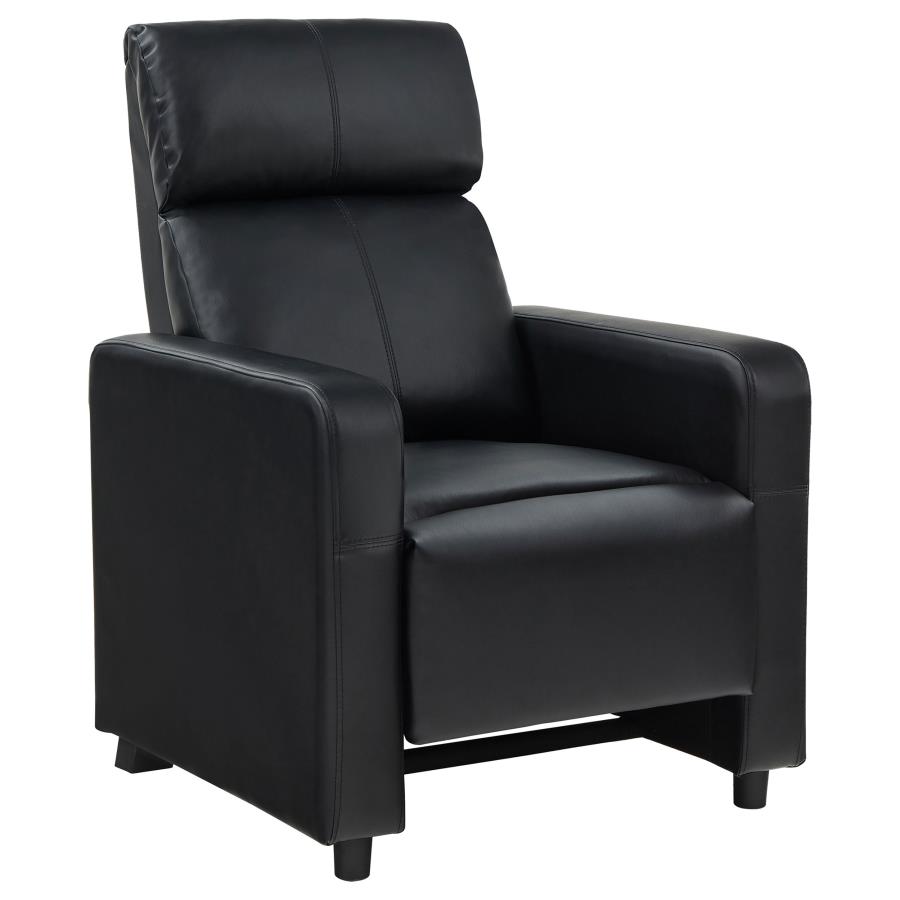 Toohey Upholstered Tufted Recliner Living Room Set Black view 5