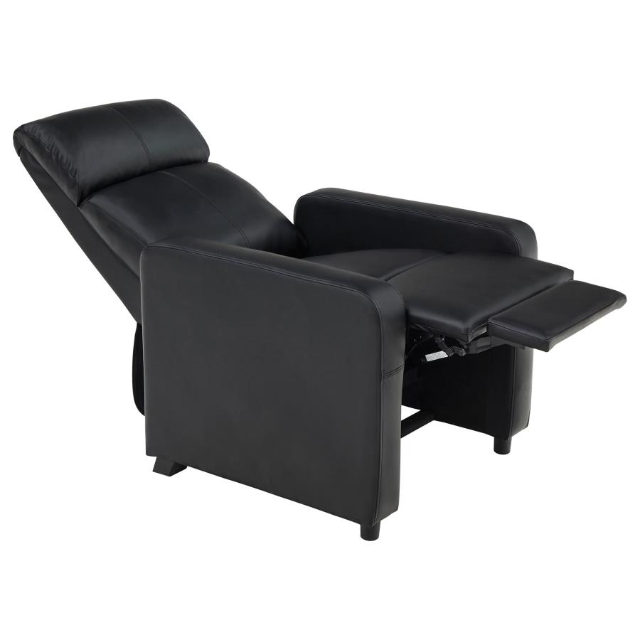 Toohey Upholstered Home Theater Push Back Recliner Black view 5