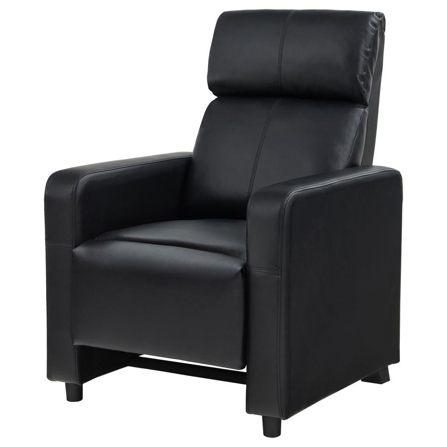 Toohey Upholstered Home Theater Push Back Recliner Black view 7