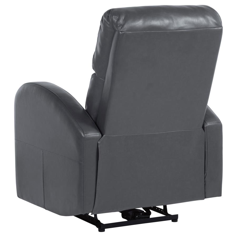 Grant Upholstered Power Recliner Chair Grey view 7