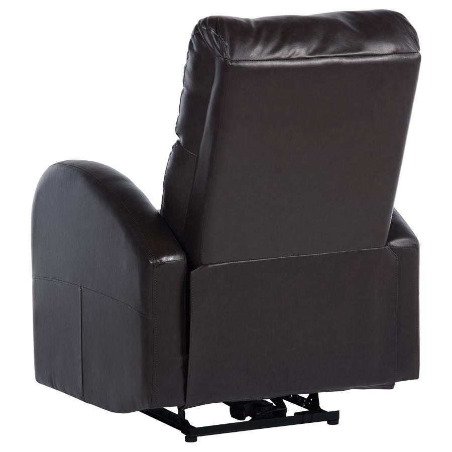 Grant Upholstered Power Recliner Chair Brown view 7