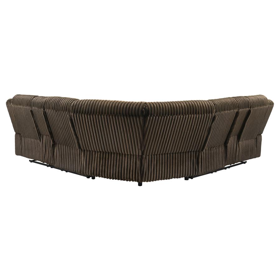 Atkinson Upholstered Reclining Sectional Sofa Chocolate view 7