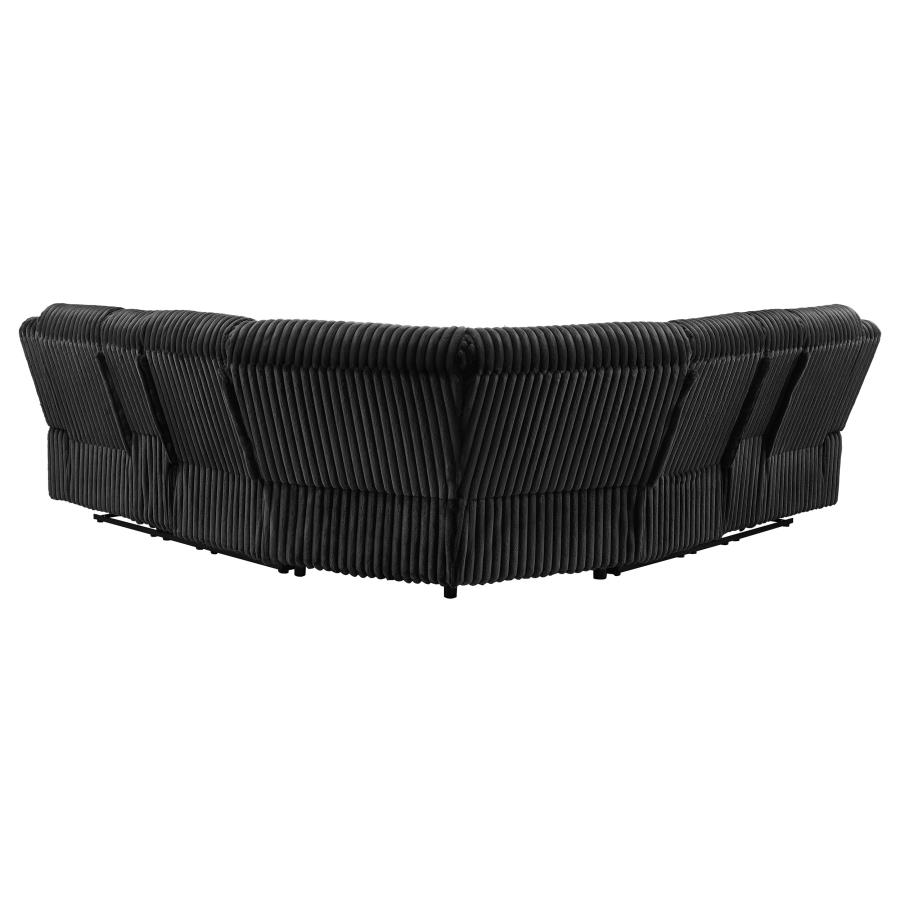 Atkinson Upholstered Reclining Sectional Sofa Black view 7