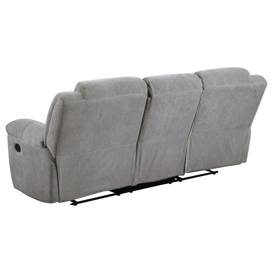 Gilson 2-piece Chenille Upholstered Reclining Sofa Set Grey view 6