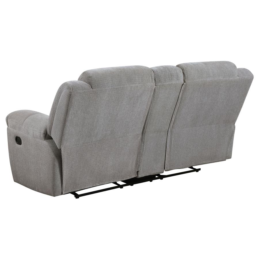 Gilson Chenille Upholstered Reclining Loveseat Grey view 6