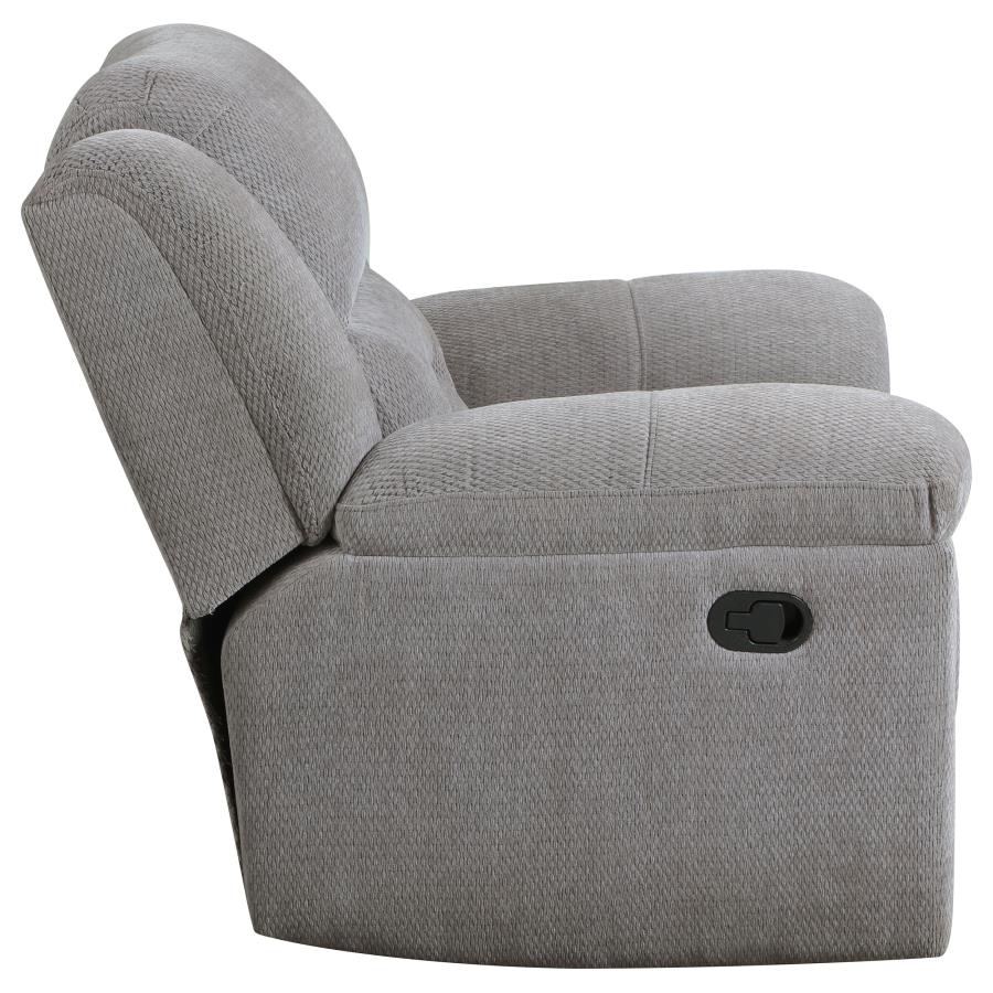 Gilson Chenille Upholstered Glider Recliner Chair Grey view 7