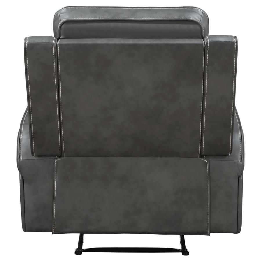 Raelynn Upholstered Track Arm Recliner Grey view 7