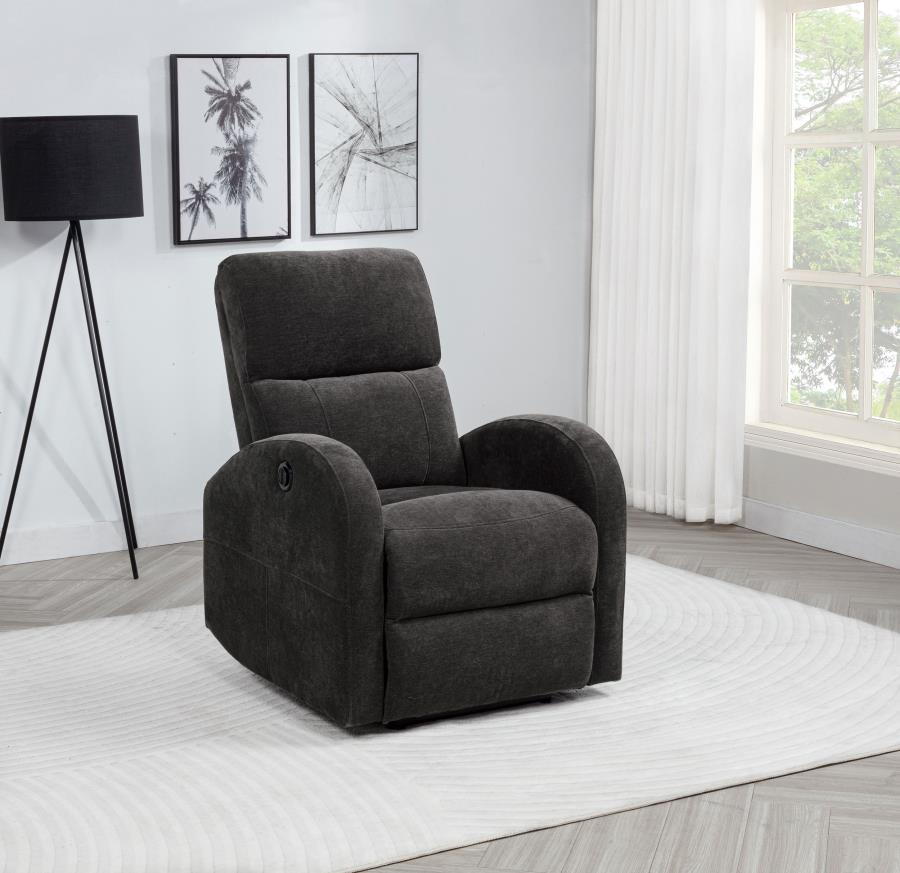 Grant Fabric Upholstered Power Recliner Chair Charcoal Grey view 2